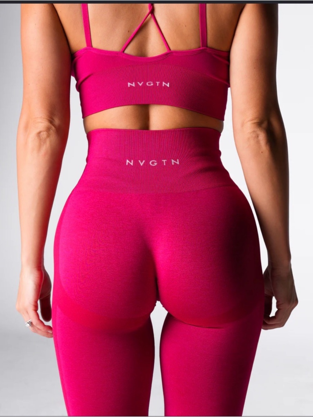 NVGTN Hot Pink & Corral Seamless High-Waist Performance Leggings